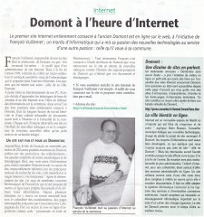 Le Domontois 2001 Le site internet